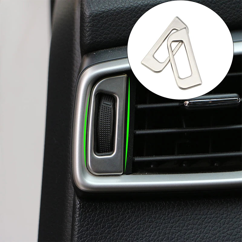 Nissan Qashqai J11 Air Vent Outlet Button Covers Stainless Steel 2Pcs