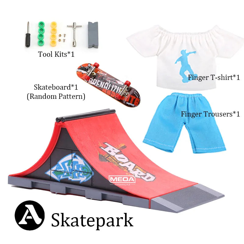 DIY Finger Skatepark 6-in-1 Set &ndash; Ultimate Stunt Practice 6A Clothing set