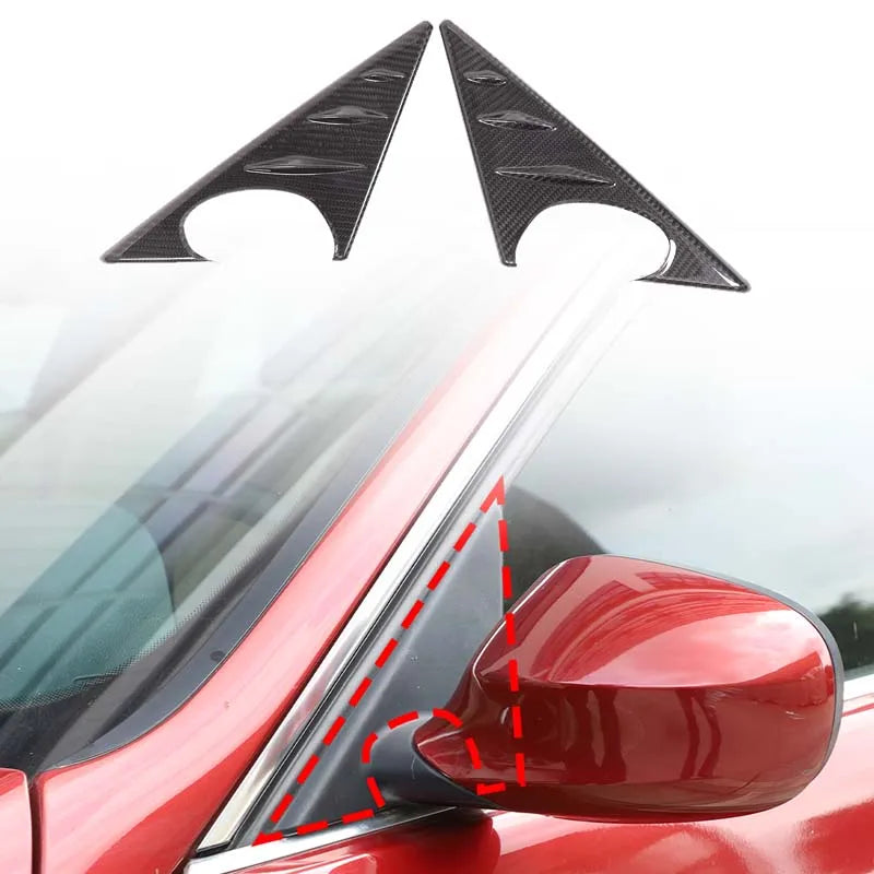 2 τεμ. ανθρακονήματα BMW E90 3Series τρίγωνο καθρέφτη σπόιλερ