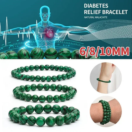 Natural Malachite Bracelet &ndash; Healing Properties for Diabetes Relief