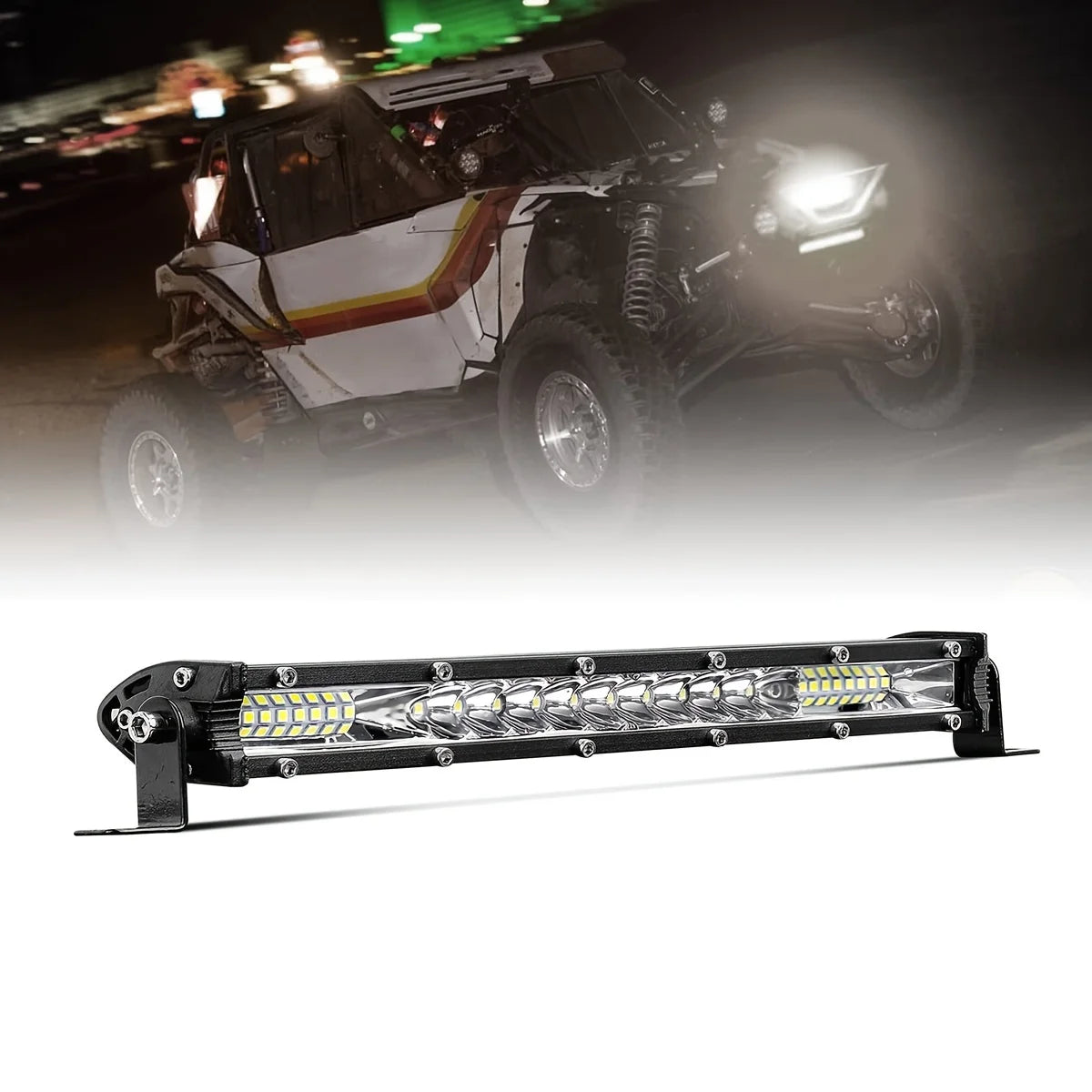 10 And 20 Inch LED Light Bar Off Road &ndash; Bright Flood Beam 1pc 10 inch white