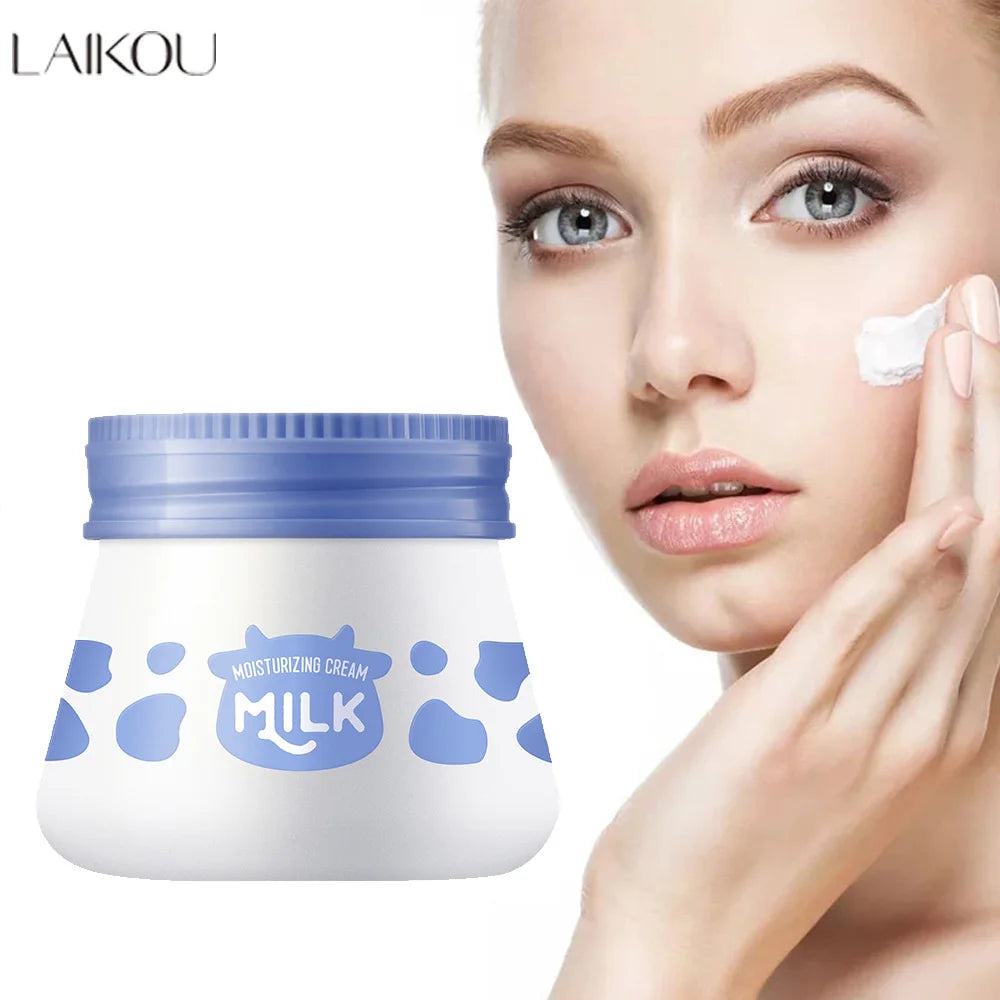 LAIKOU Milk Face Care Cream - Whitening &amp; Anti-Wrinkle Moisturizer