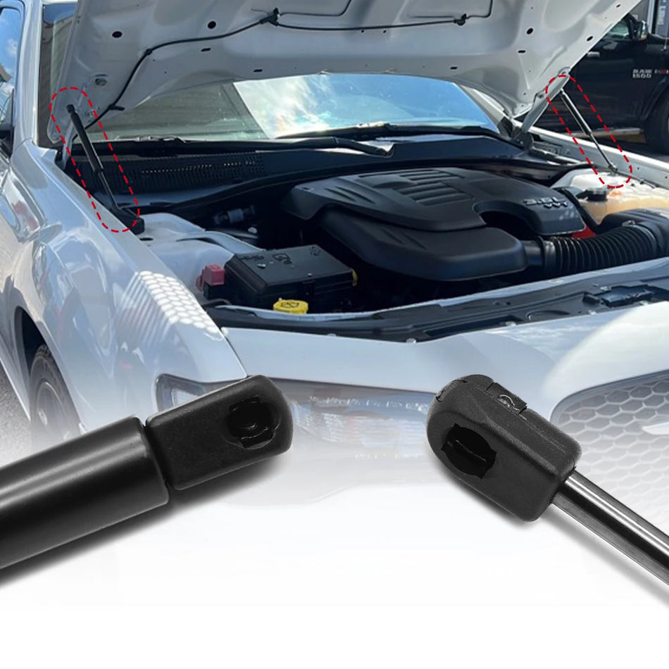 Varčios dujų spyruoklių strypai Chrysler 300 ir Dodge Charger priekinėms aliuminio varčioms