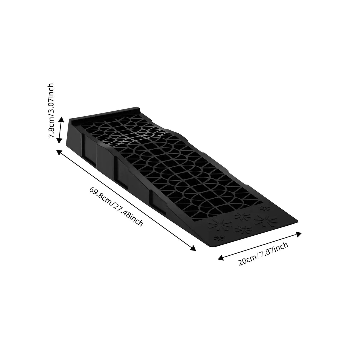 2Pcs Heavy Duty Car Ramps 3T - Portable Plastic Ramps black / GERMANY