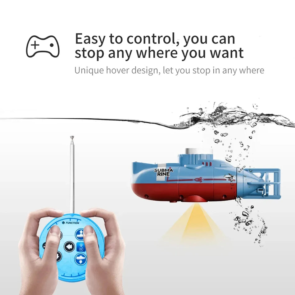 Mini RC High-Speed Waterproof Submarine - Remote Control Electric Boat