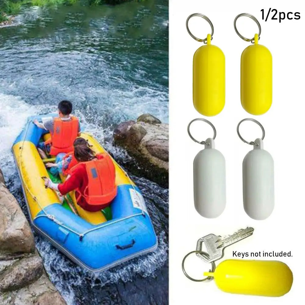 1/2pcs Kayak Floating Keyring Fender Buoyant Key Ring Marine Sailing Boat Float Canal Keychain Water Sports Accessories
