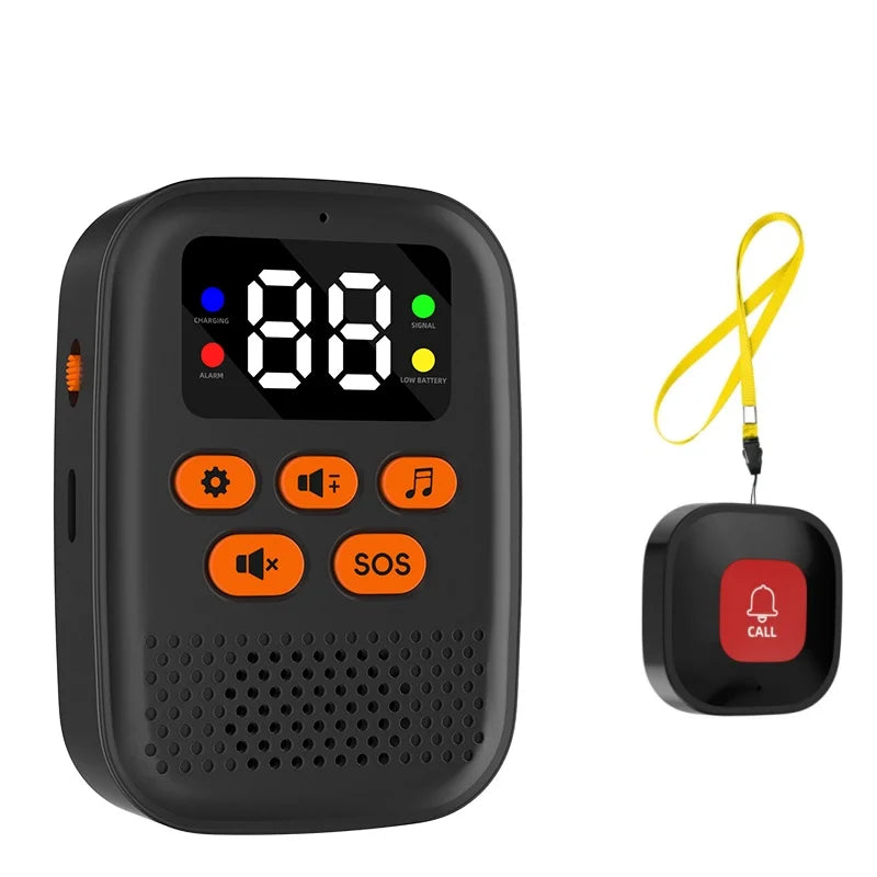 SOS Caregiver Pager &ndash; Wireless Vibration Alarm Display A