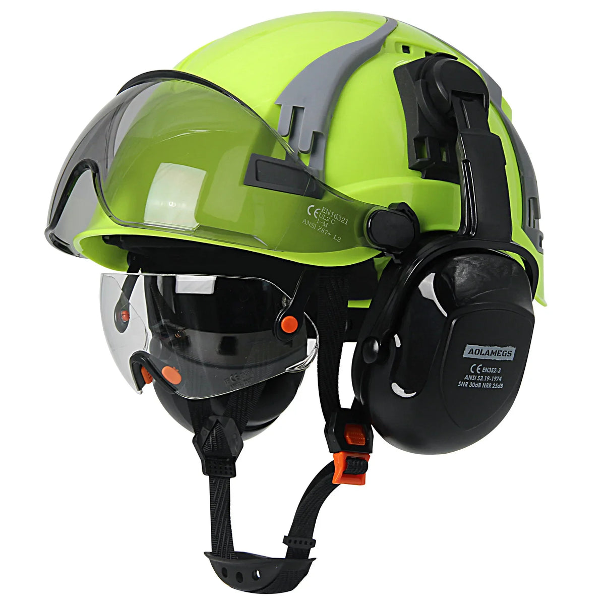 AQM0257 CE Safety Helmet &ndash; Lightweight Construction Green Set A