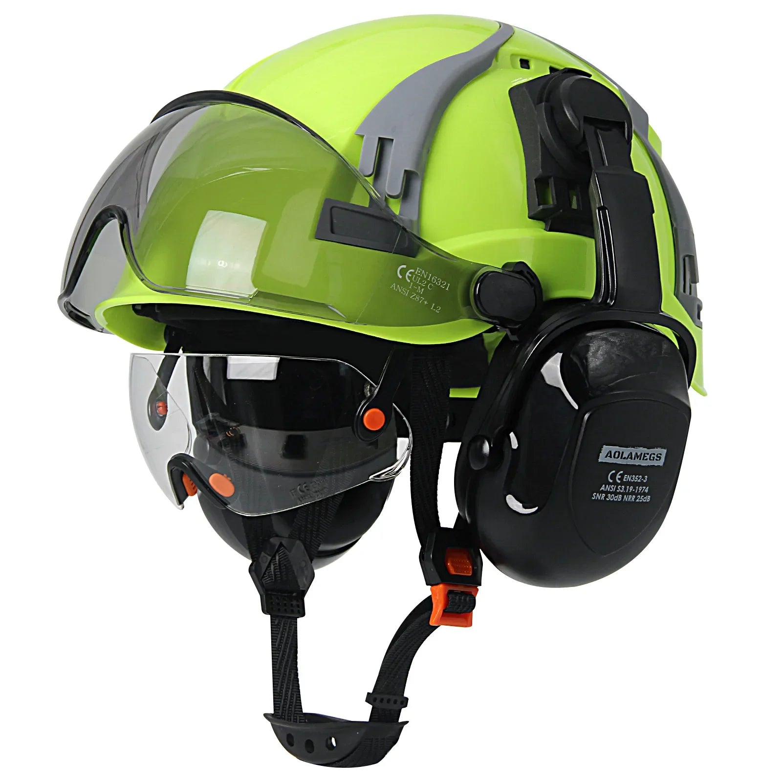 AQM0257 CE Safety Helmet &ndash; Lightweight Construction Green Set A