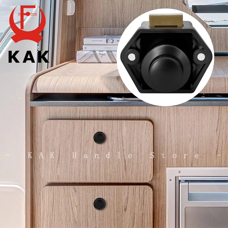 KAK 5Pcs Camperbil Tryckknappslås Svart Låda Lås