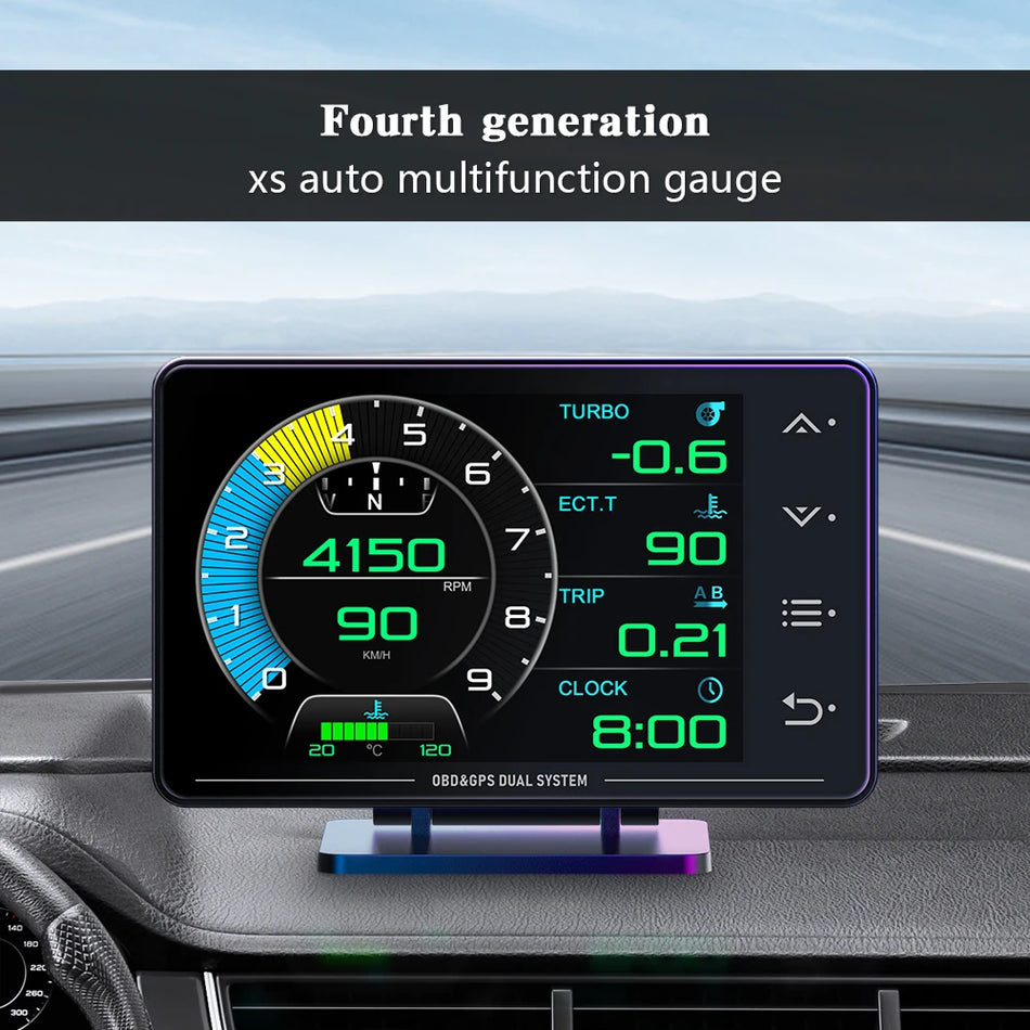 Οθόνη Head Up OBD2 με GPS, LCD μετρητής θερμοκρασίας νερού και θερμοκρασίας λαδιού
