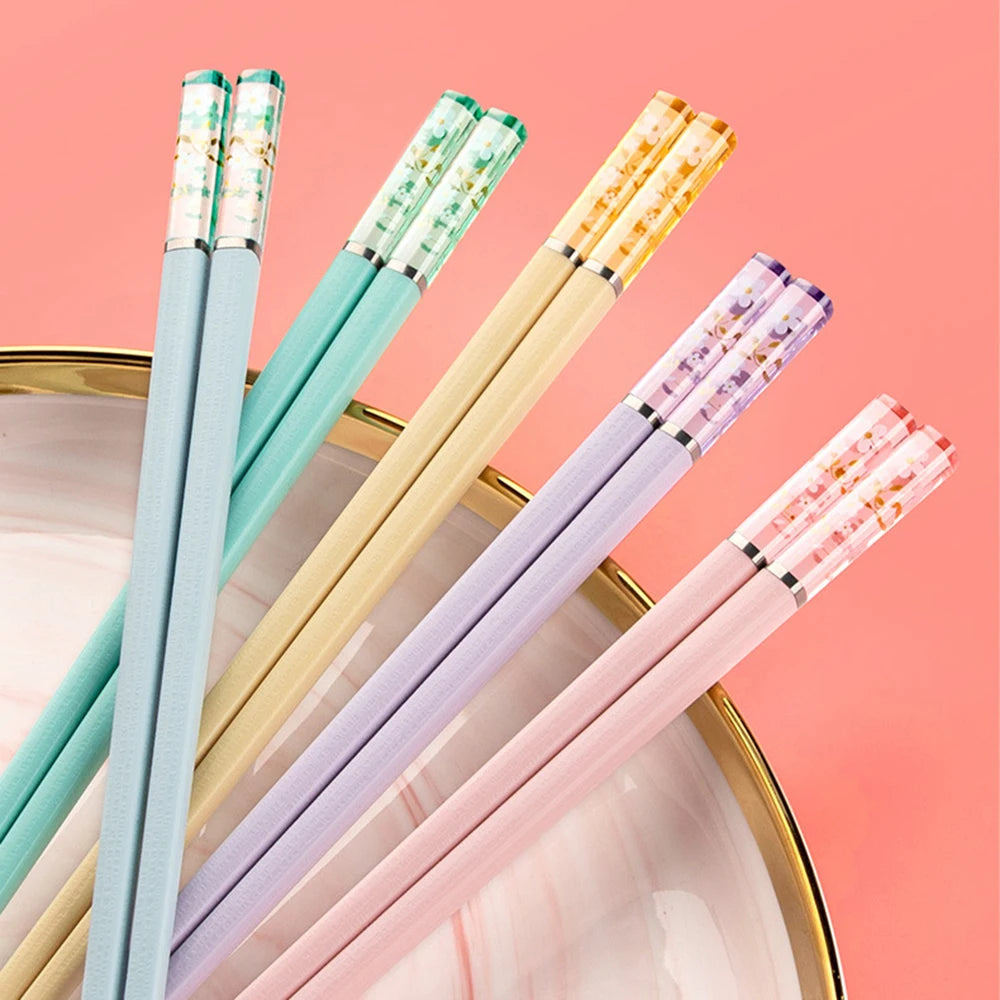 KNGZI 5 Pair Japanese Chopsticks &ndash; Eco-Friendly Reusable Design