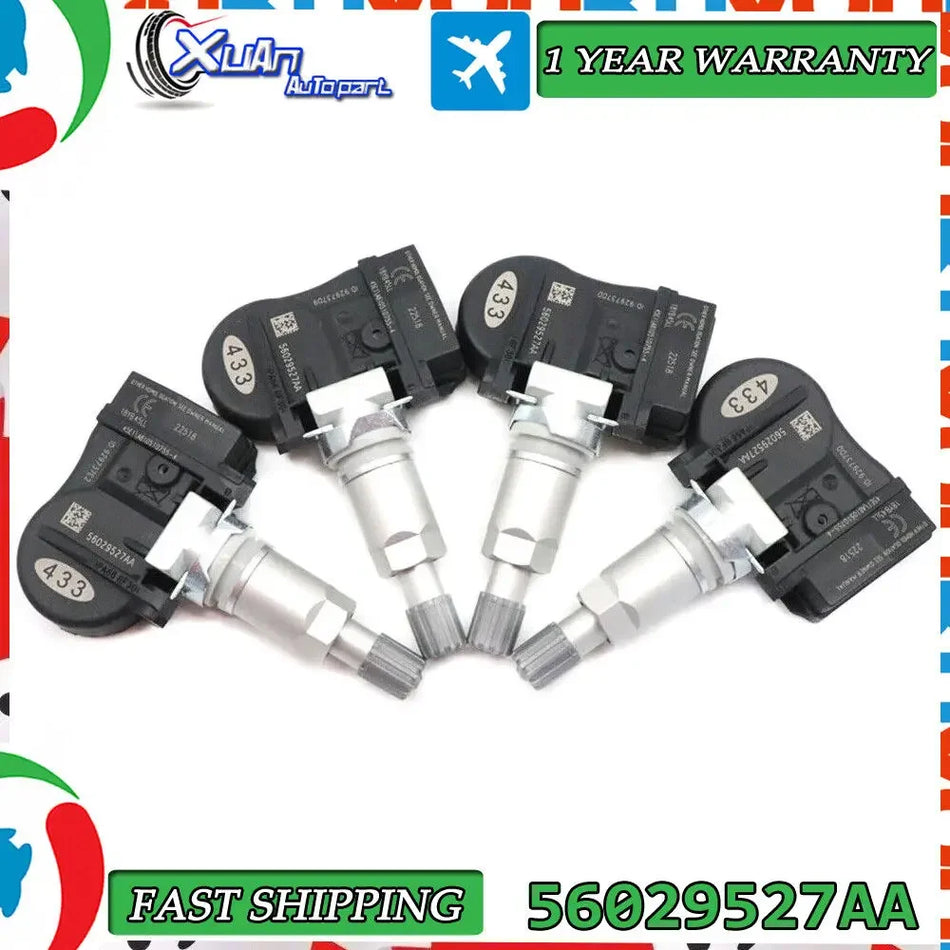 Kit sensore TPMS per Dodge Charger Magnum Grand Caravan 433MHz 2008-2010 56029527AA 68001698AC 68078768AA