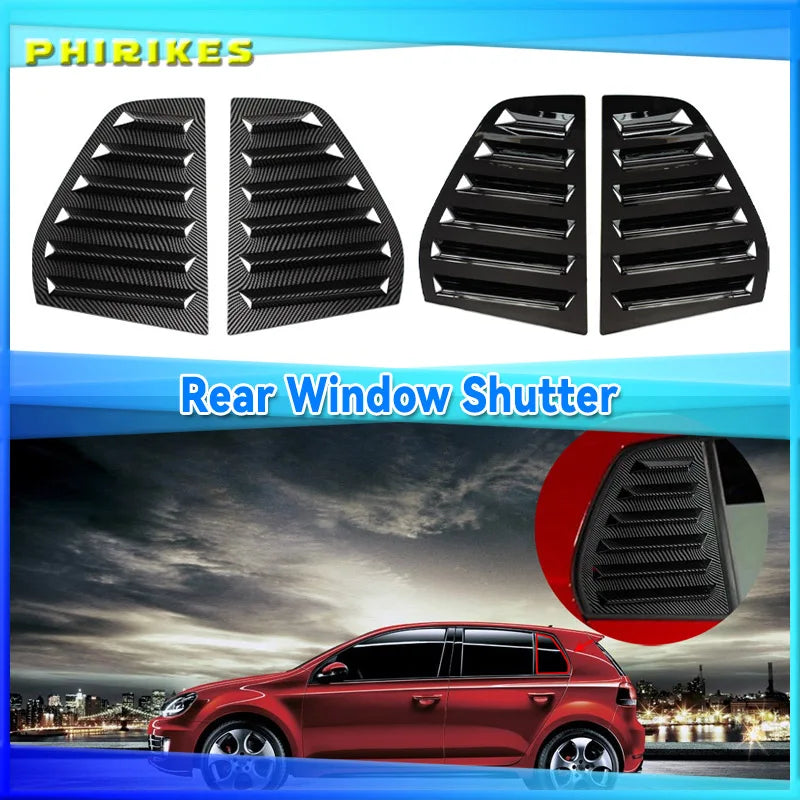 VW Golf 5 MK5 Rejilla de Ventana Trasera Estilo Deportivo Paquete de Dos