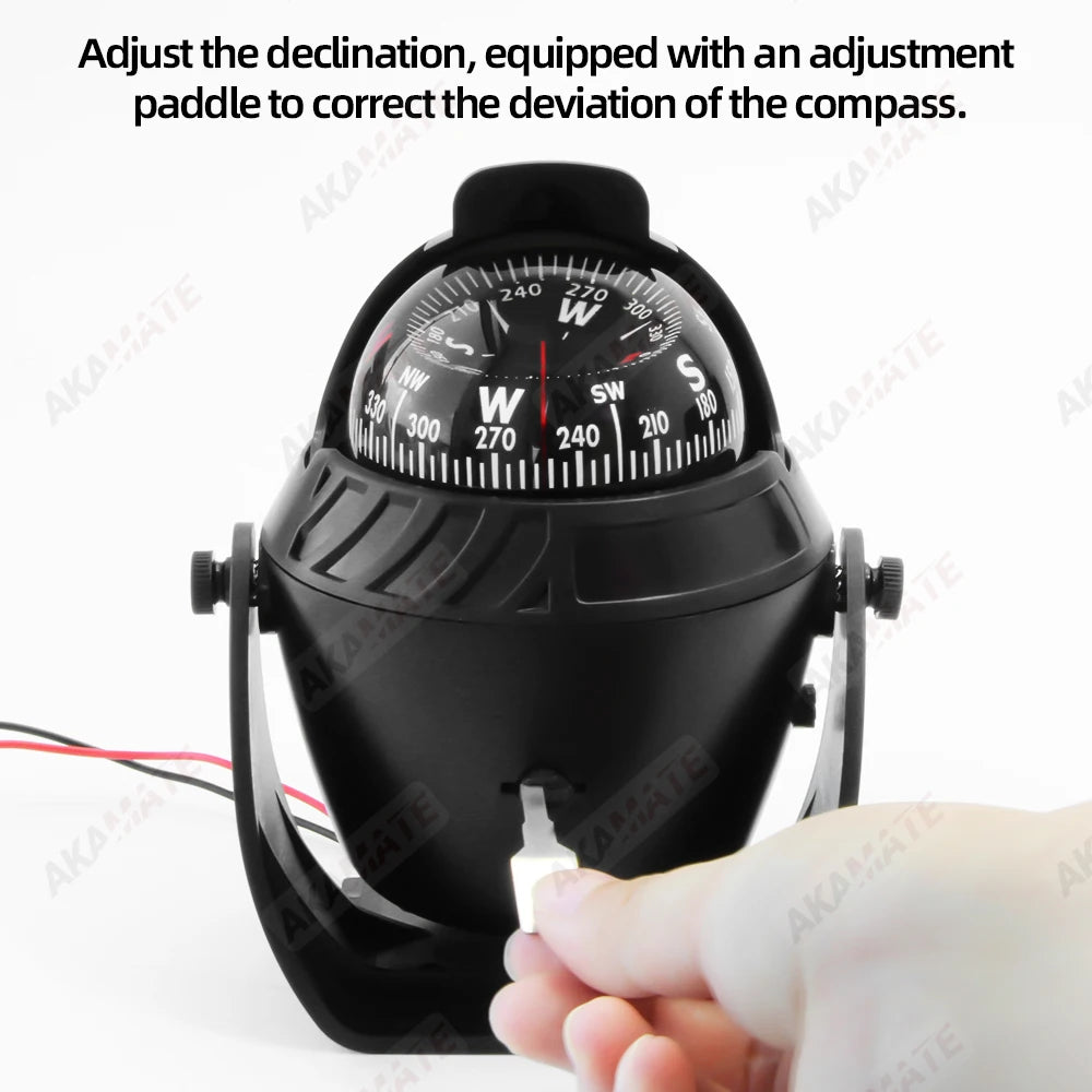 Ball Shaped Navigation Compass &ndash; Pivoting Marine Design