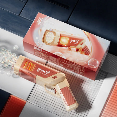 2025 Electric Bubble Gun &ndash; Full Automatic Soap Blower for Kids Pink