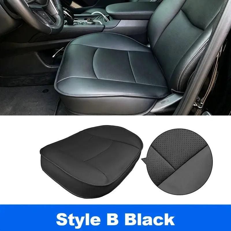 Vtear Universal PU Leather Car Seat Cushion Front Seat Pad Cover Breathable Non-Slip Bottom Protector Interior Accessories Parts by InterCyprus Trading Ltd