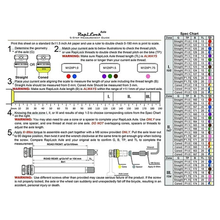 DT Road Disc Gravel MTB Mountain Bike Wheels Thru Axle Adapter &ndash; Tool-Free Integrated Lever Design