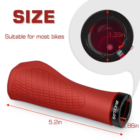 BUCKLOS Lockable Shock-Absorbing Bicycle Handlebar Grips