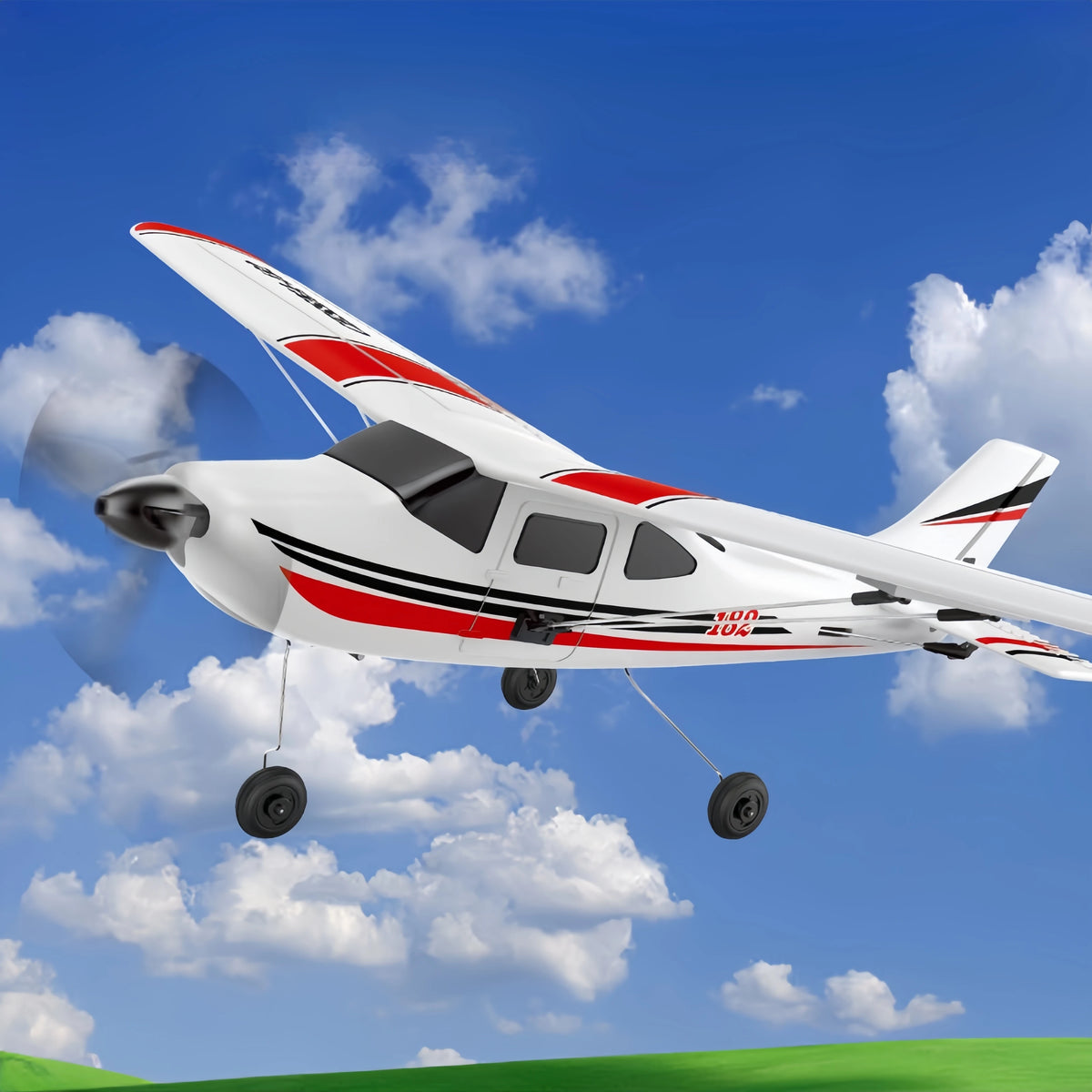 Cessna-182 RC Airplane - 2.4GHz Beginner-Friendly Glider with Aerobatic Features