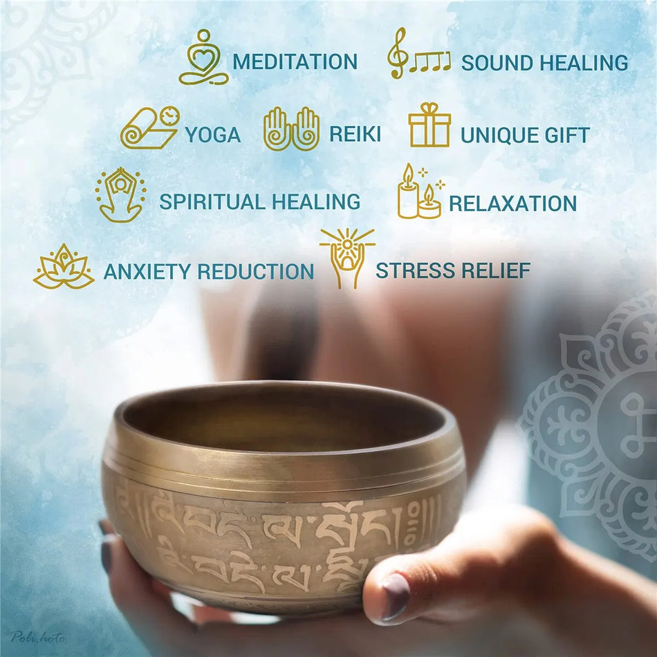 Tibetan Singing Bowl Set Totem Sound Bowl &ndash; Relaxation Aid