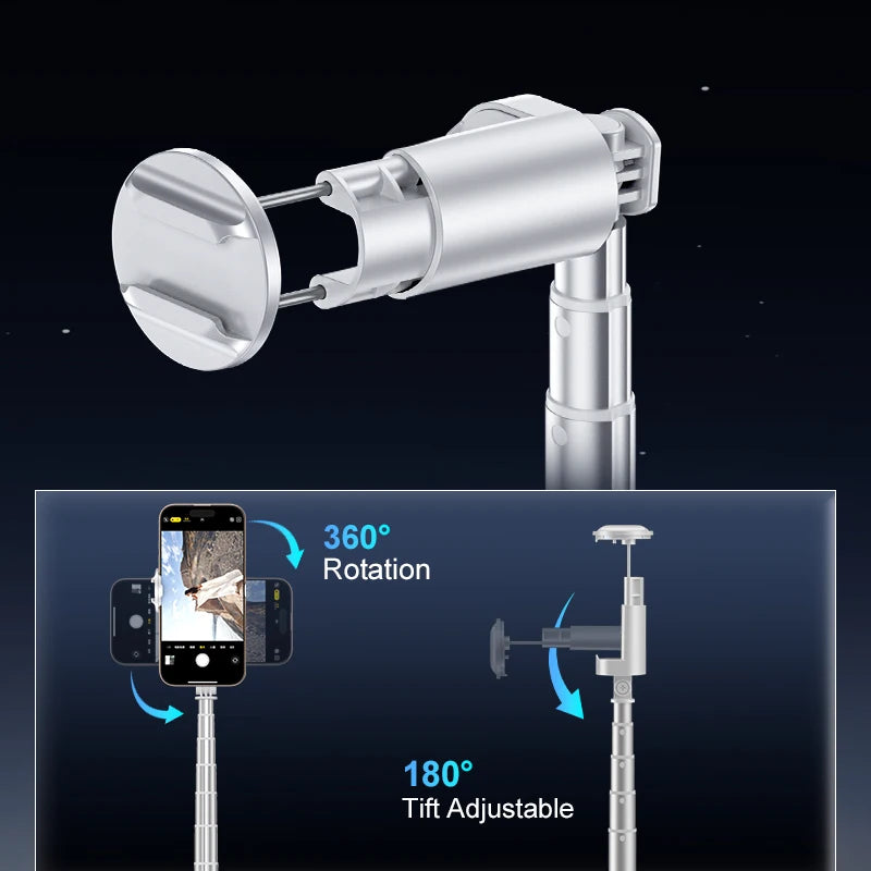 CrownQu X96 &ndash; Lightweight Telescopic Selfie Stick with Bluetooth Remote
