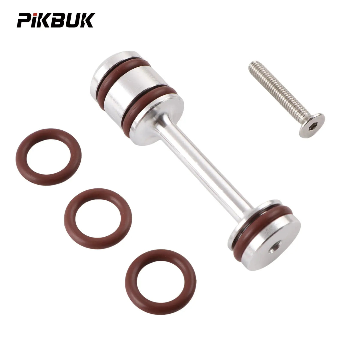 PIKBUK Billet Aluminum Oil Diverter Barbell & Front Gallery Plug Compatible with GM Gen III/IV For GM LS Engines W/FKM O Ring by InterCyprus Trading Ltd