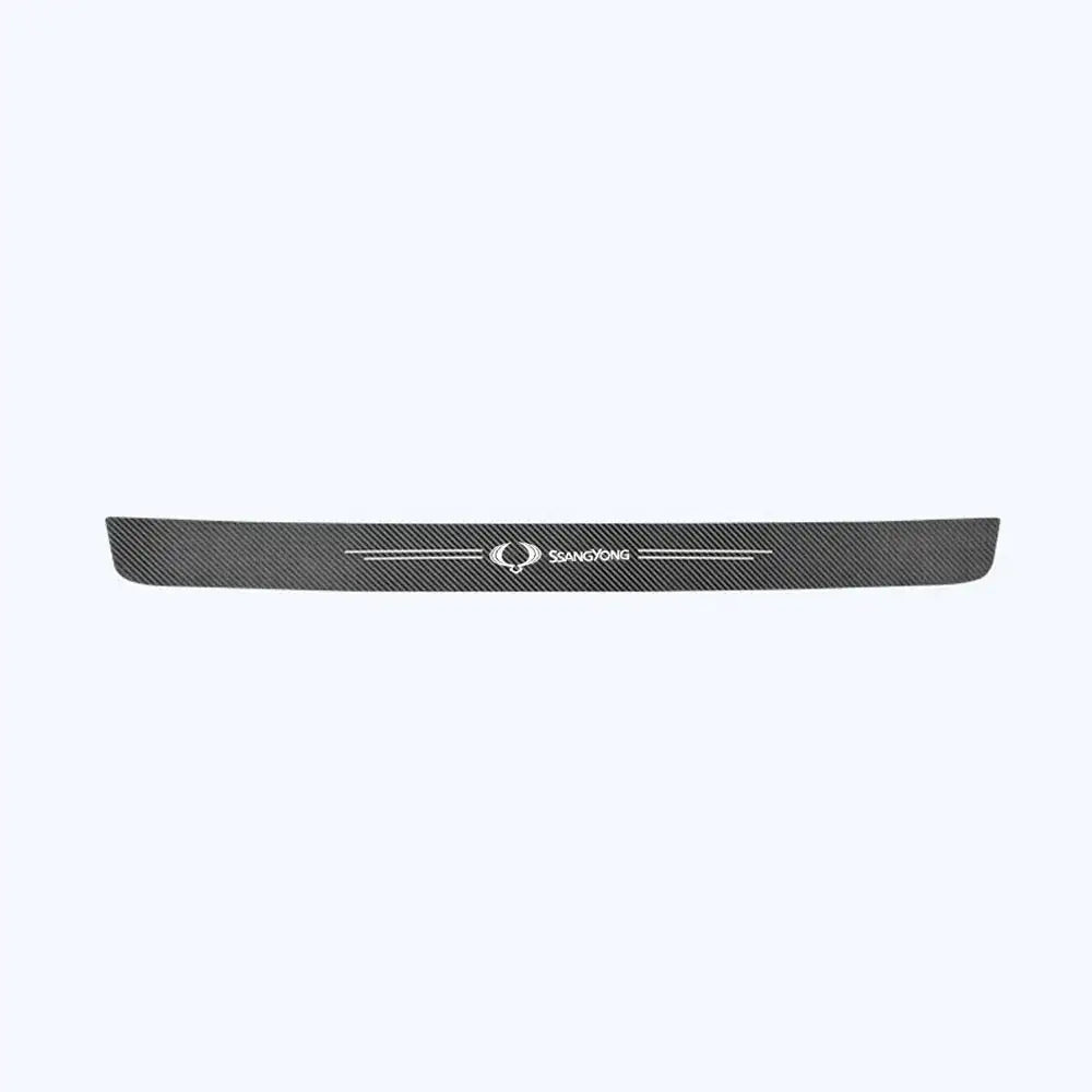 Carbon Fibre Car Trunk Bumper Guard Sticker For Ssangyong 1pc For Ssangyong