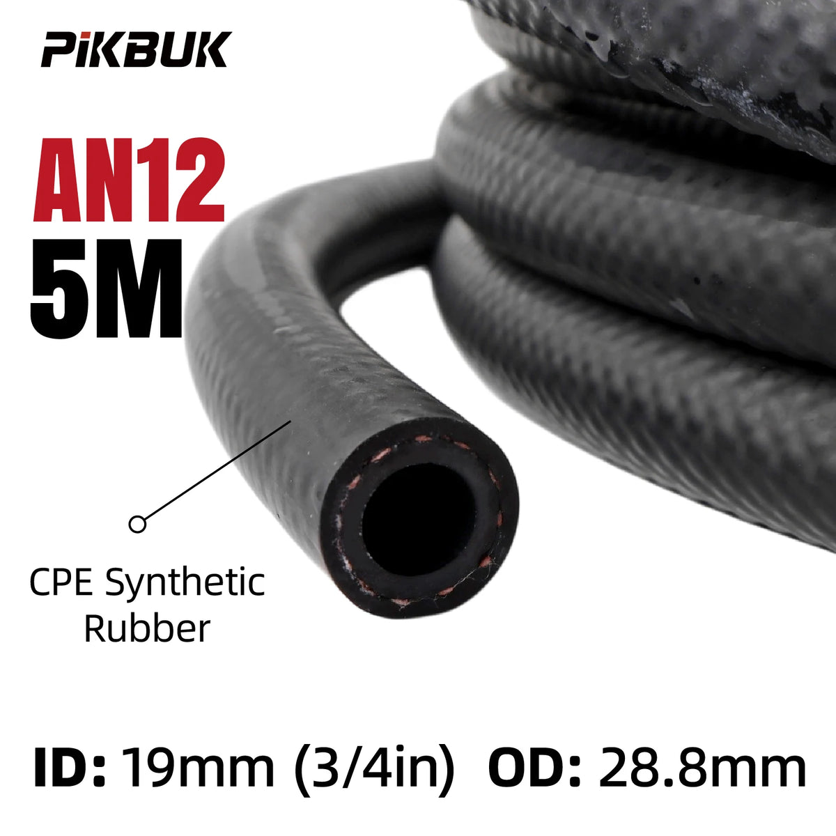 Nylon Braided Fuel Hose With PTFE Core For E85 And Diesel 6Mm To 19Mm by InterCyprus Trading Ltd