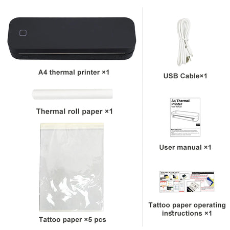 GOOJPRT D210 A4 Thermal Printer &ndash; Bluetooth Printing Black Standard