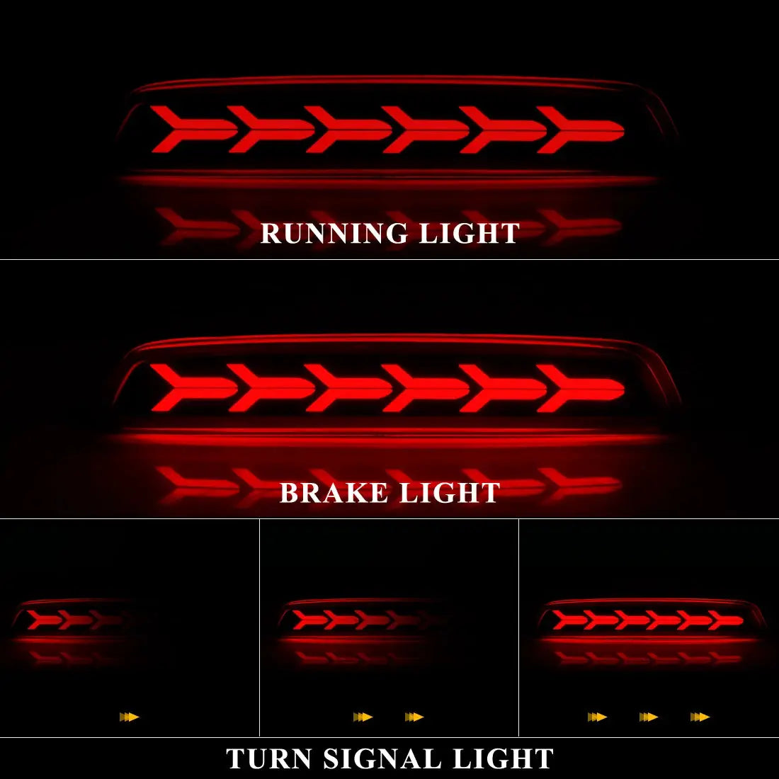 LED Rear Bumper Reflector Lights For Chevrolet Chevy Trax 2012 2013 2014 Brake Warning Dynamic Turn Signal Car Accessories 12V by InterCyprus Trading Ltd