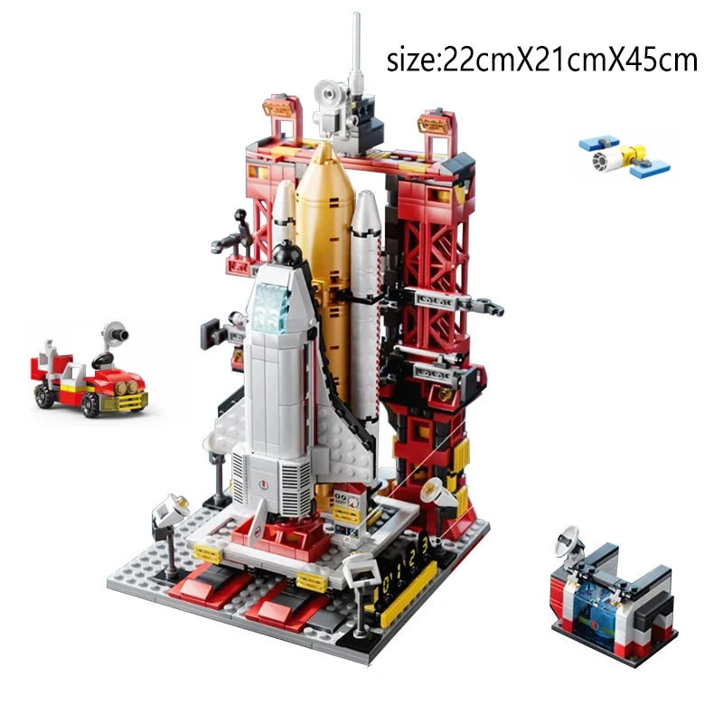 JIAJIALE Space Rocket Launch Model Building Blocks Set