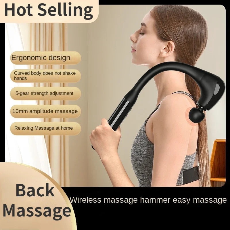 Fascial Massage Gun With Bent Long Handle &ndash; Deep Relief Default Title