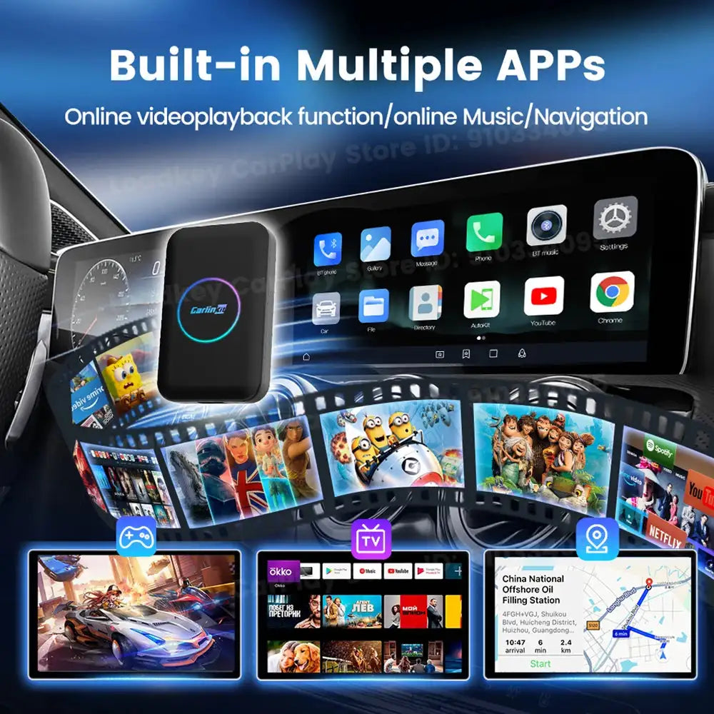 CarlinKit 5-In-1 HDMI Android TV Box Wireless CarPlay USB