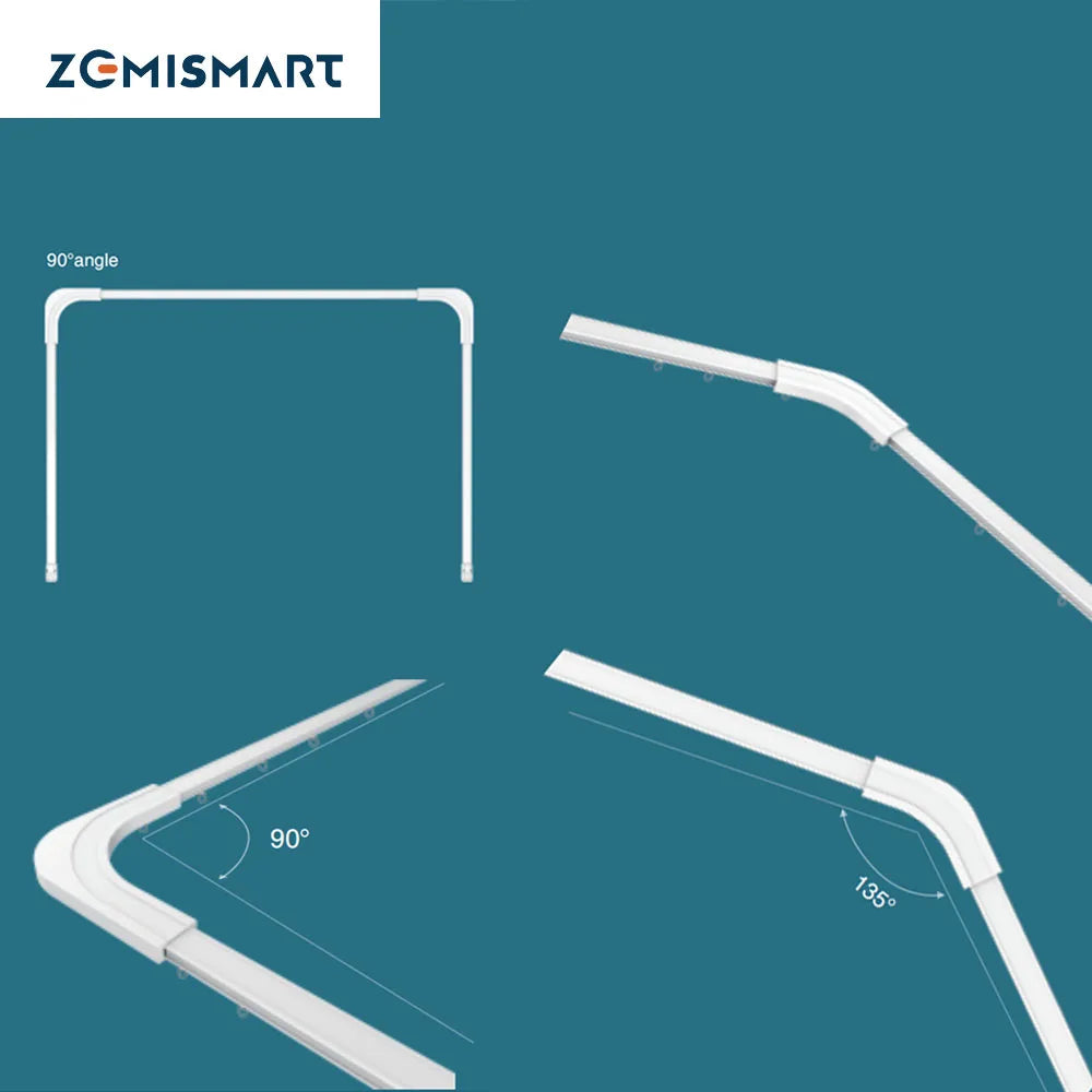 Zemismart Corner Curtain &amp; Blind ARC Track for ZM79 Motor