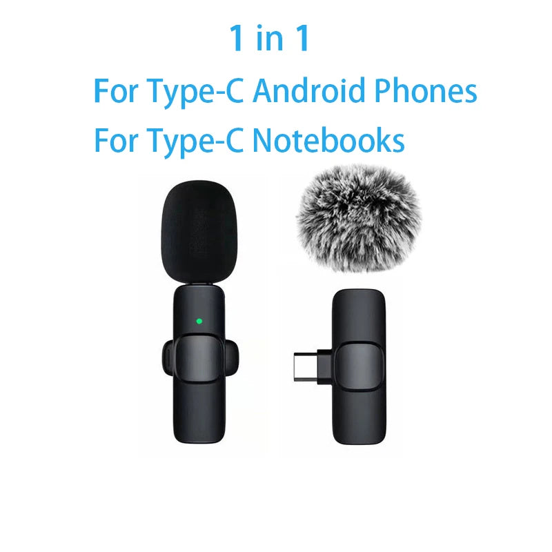 Buy Wireless Lavalier Microphone - Portable, Dynamic &amp; Omnidirectional 1in1 For Type-C