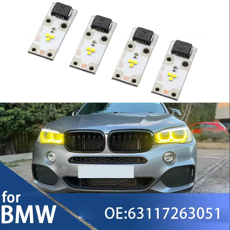 Planches DRL LED Angel Eyes Jaune Citron pour BMW X3 F25 X5 F15 X6 F16
