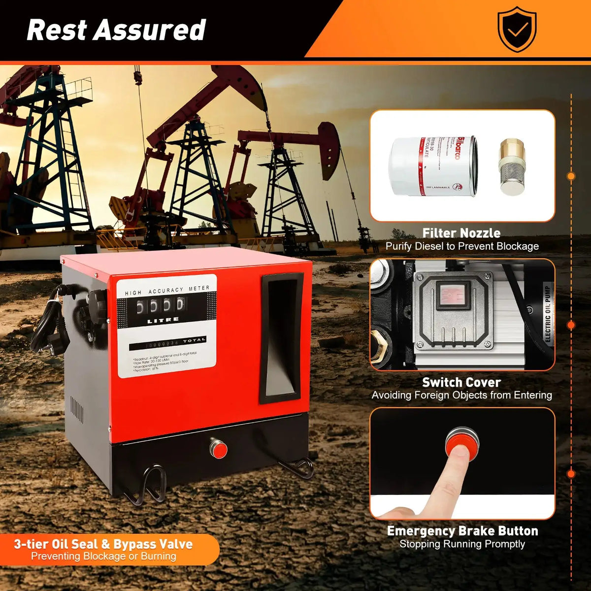 550W Fuel Dispenser Fuel Pump &ndash; Wall Mount Electric Pump