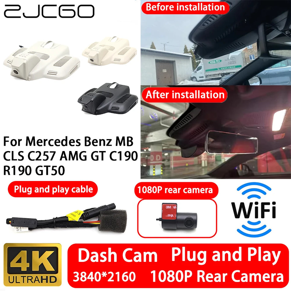 Kamera 4K z przodu i z tyłu dla Mercedes-Benz CLS C257, AMG GT C190