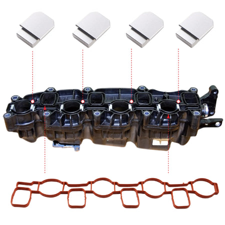 Aluminum Swirl Flap Delete Kit for VW Audi Seat Skoda 2.0 TDI 03L129711AG by InterCyprus Trading Ltd