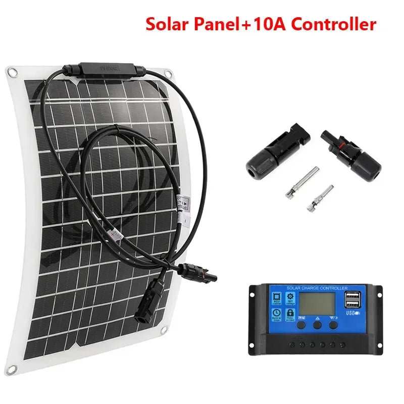 Luxuglow 300W Solar Panel 18V &ndash; Monocrystalline Cells With 10A Controller