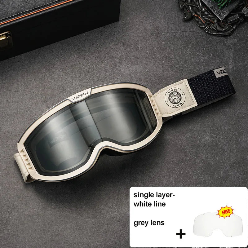 Vozapow Motorcycle Goggles &ndash; Photochromic Anti-Fog Protection single layer 04 / as shown / CHINA