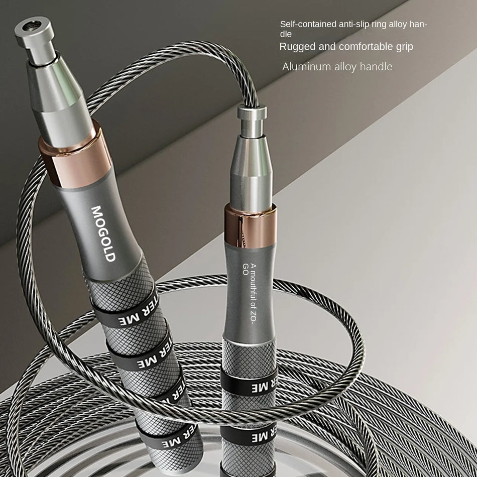Adjustable Speed Skipping Rope With Aluminum Handles For Fitness Training