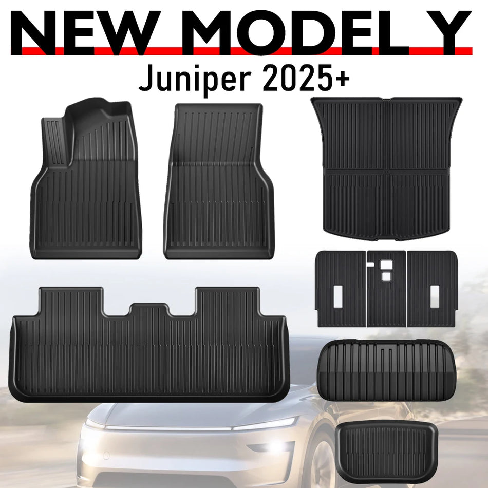 TPE Floor Mats For Tesla Model Y Juniper 2025 2026 Cargo Liners
