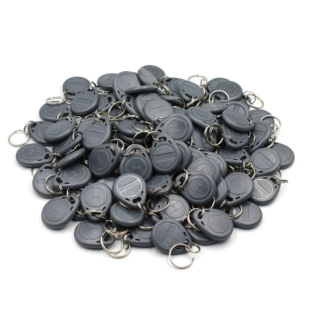 LUCKING DOOR EM4100 TK4100 RFID Keychain Tokens &ndash; Read-Only gray 100pcs