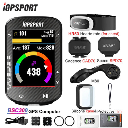 iGPSPORT BSC300 &ndash; GPS Navigation with Offline Maps BSC300 HR50 All