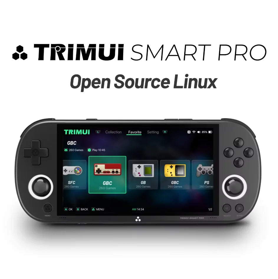 Trimui Smart Pro Retro Game Console - 4.96'' IPS Screen, Linux OS, 13,000+ Games