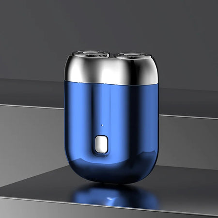 Portable Double-Headed Magnetic Electric Shaver with Type-C Charging Gemstone Blue