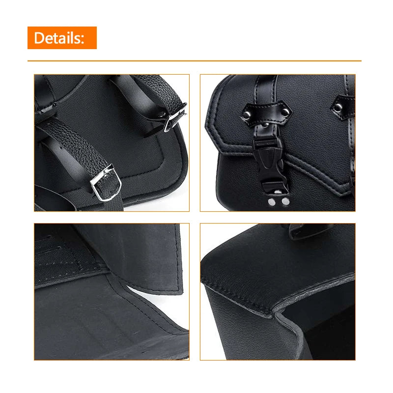 Sacs de selle en cuir PU pour Honda, Suzuki, Kawasaki, Yamaha