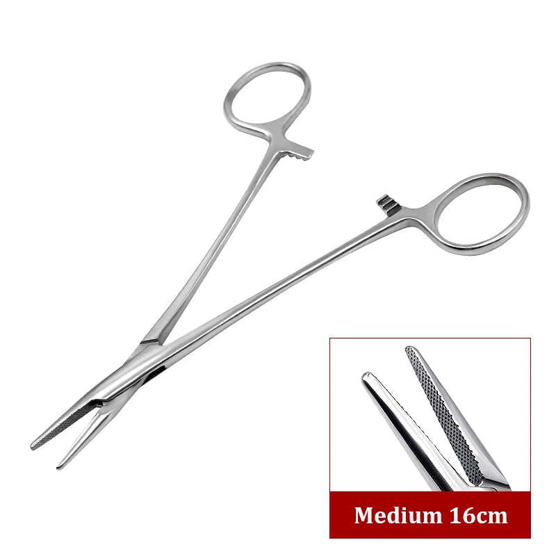 16/18cm Needle Holder Hemostatic Forceps &ndash; Stainless Steel 16cm